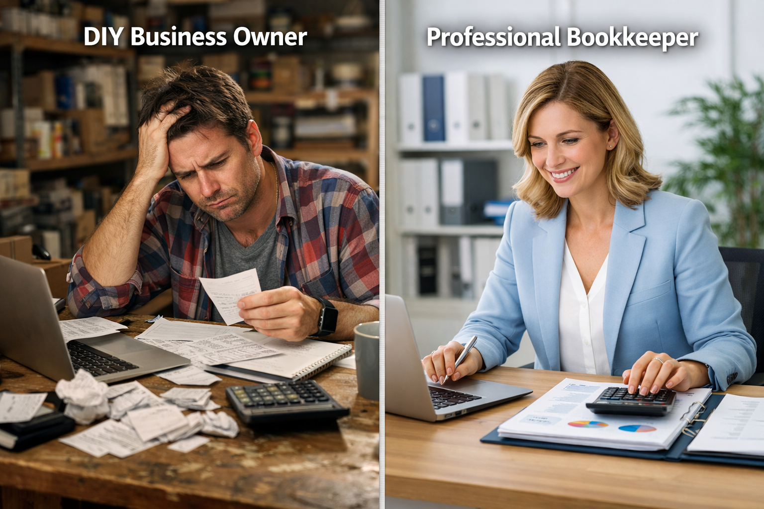DIY Bookkeeping vs Professional Bookkeeper